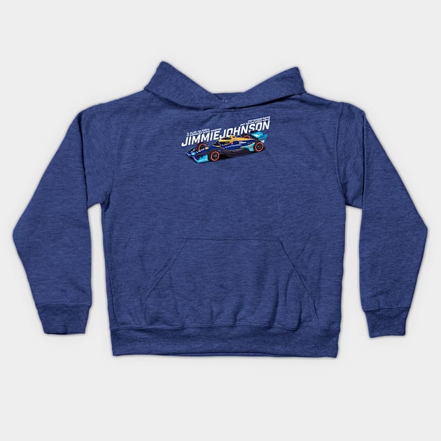 Jimmie Johnson 2021 (white) Kids Hoodie by Sway Bar Designs